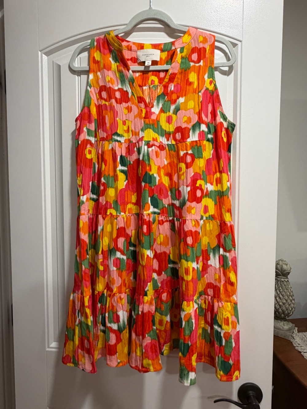 Pomander Place Multicolor Floral Mini Dress - Pink, Orange, Yellow, Green, White